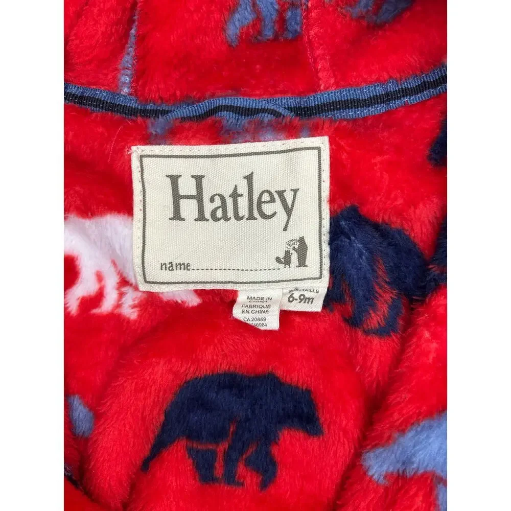 HATLEY Boy’s Wild Polar Bear Fuzzy Fleece Bundler / Size: 6-9 Months